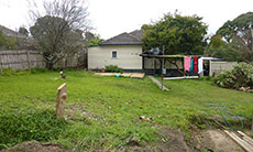 Mitcham - Rear Retaining Wall (Before)