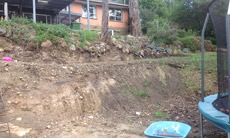 Montrose - Rear Retaining Wall (Before)